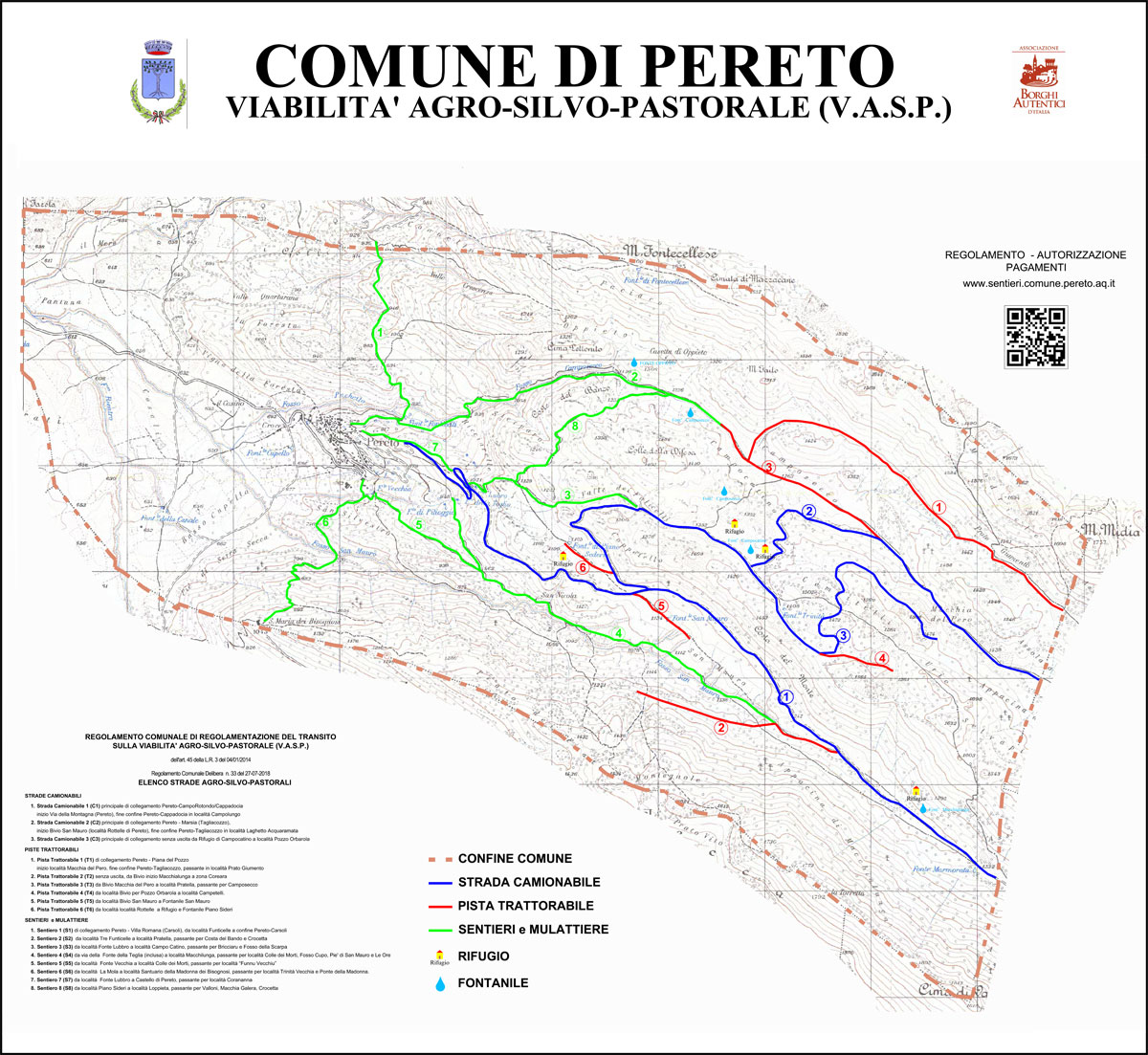 Mappa VASP - Comune di Pereto (AQ)